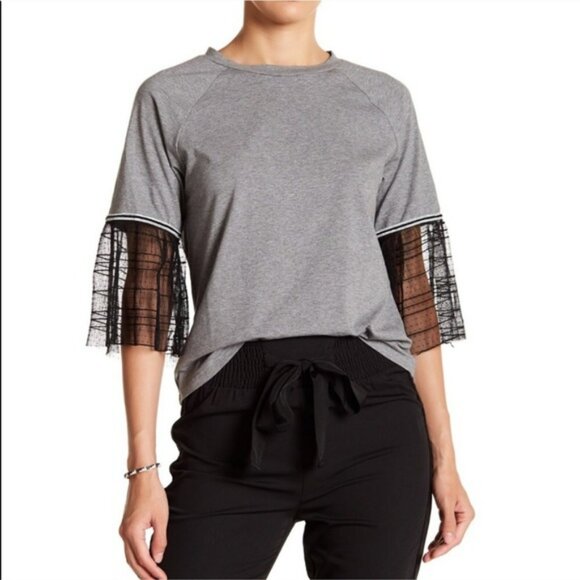 Ontwelfth Tops - Ontwelfth Mesh Sleeve Tee